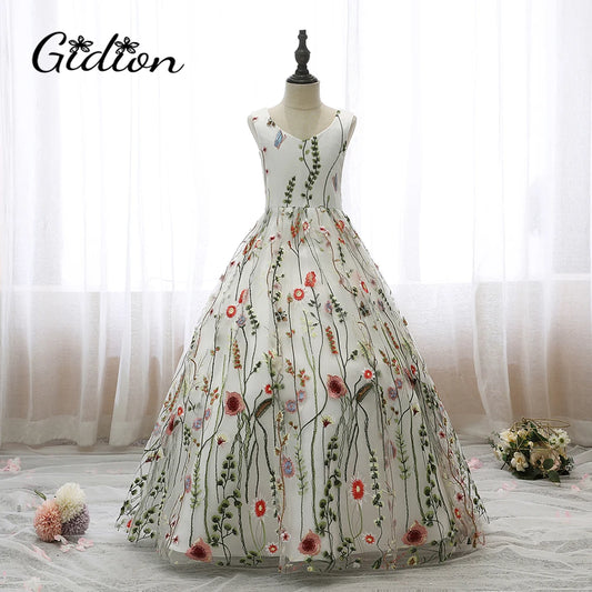 Printed Flower Girl Dresses for Party and Wedding