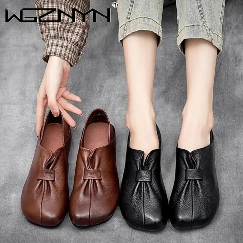 Comfortable Genuine Leather Shoes for Women 2023