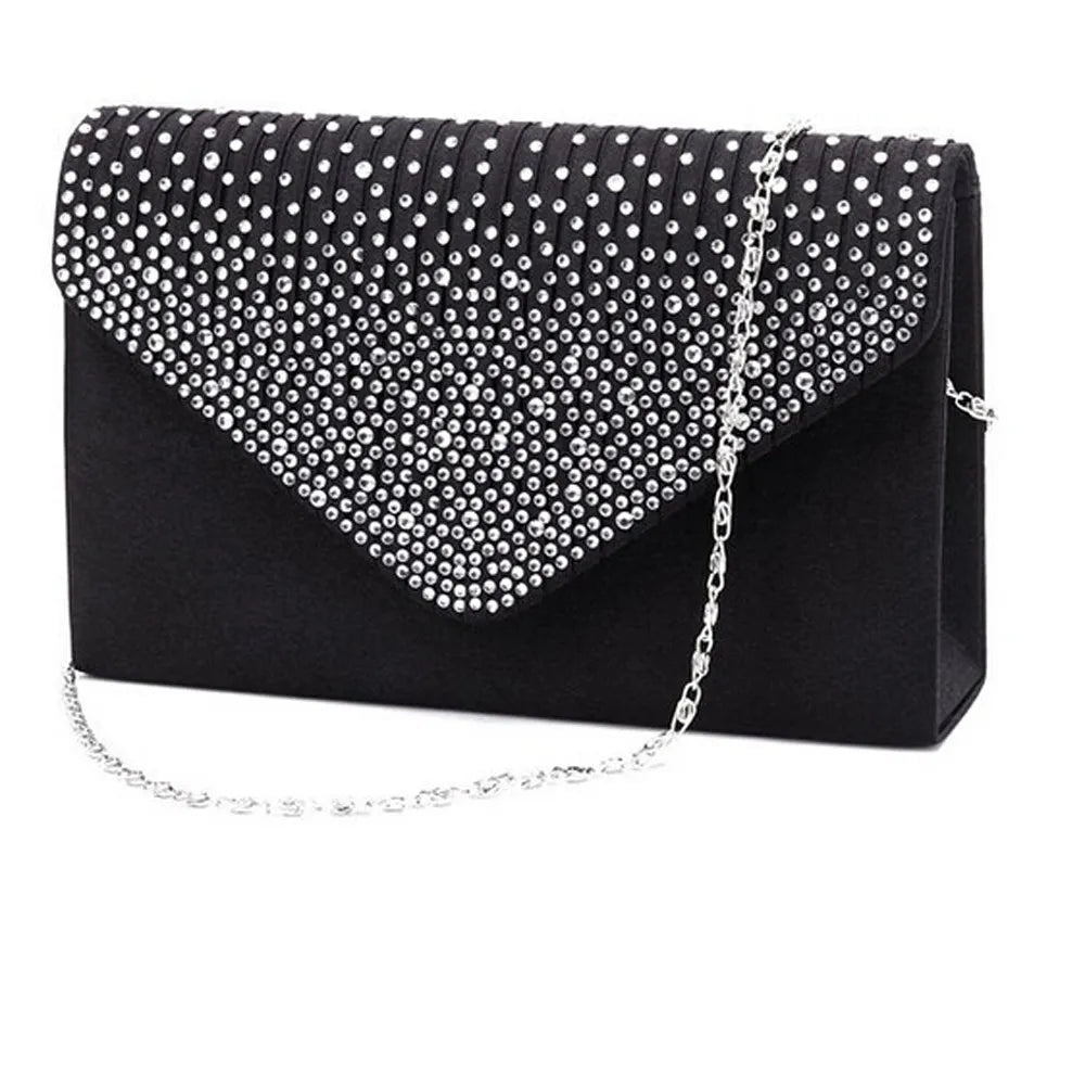 Sac Messenger Femme Luxe Soirée Satin Diamant Élégant Torebki Damskie Enveloppe