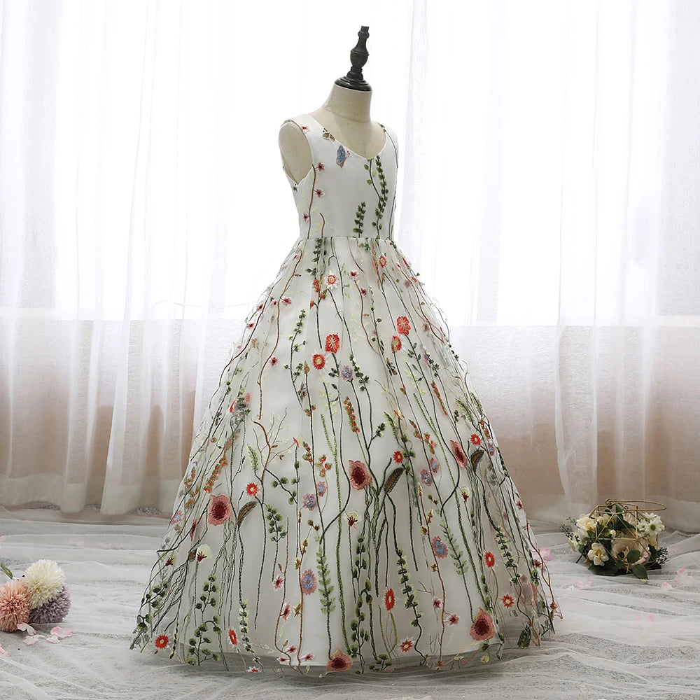 Printed Flower Girl Dresses for Party and Wedding