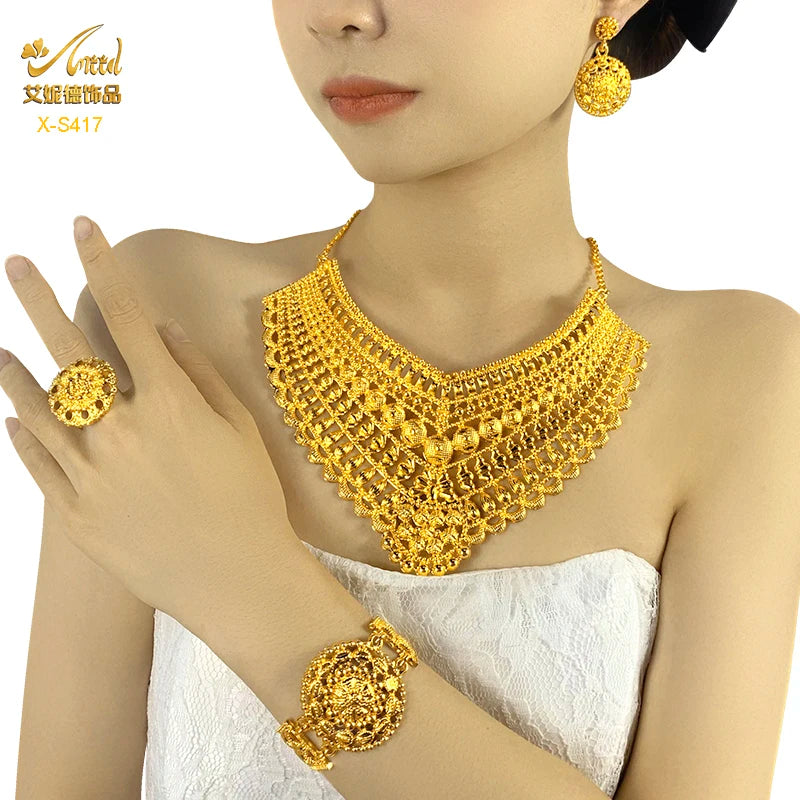 ANIID 24K Gold Luxury Jewelry Set for Women