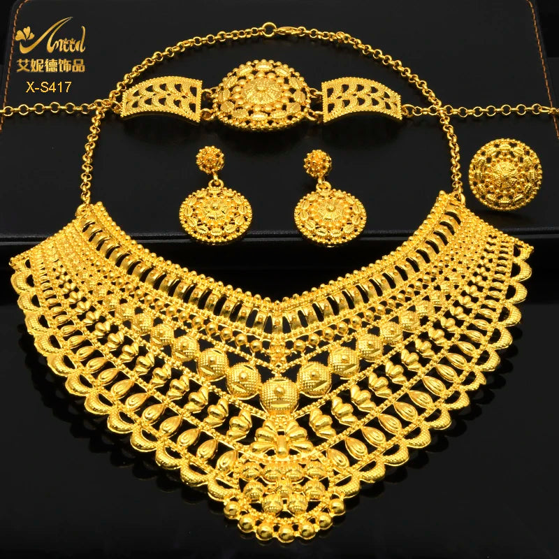 ANIID 24K Gold Luxury Jewelry Set for Women