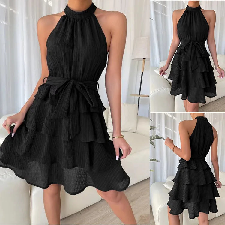 Chic summer dress for women with ruffle design