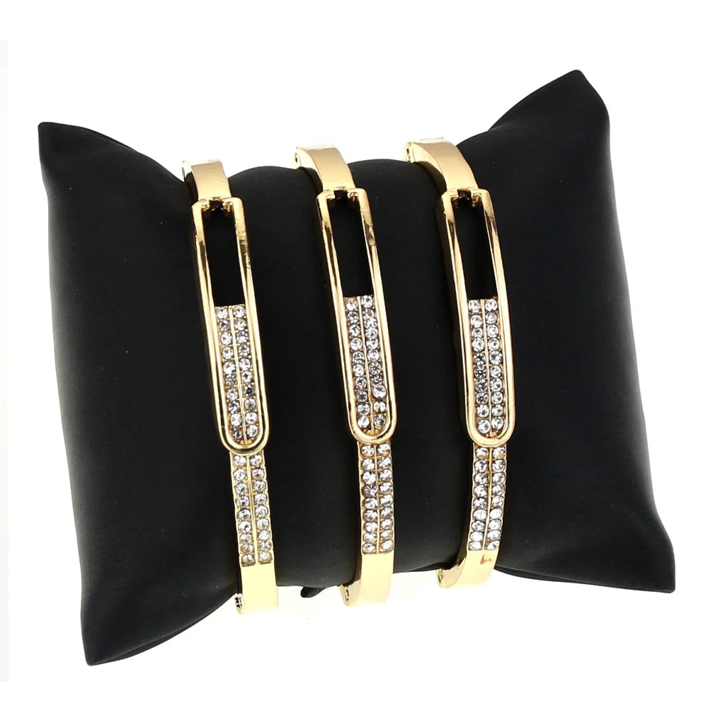 Ensemble marocain de bracelets chic en cristal