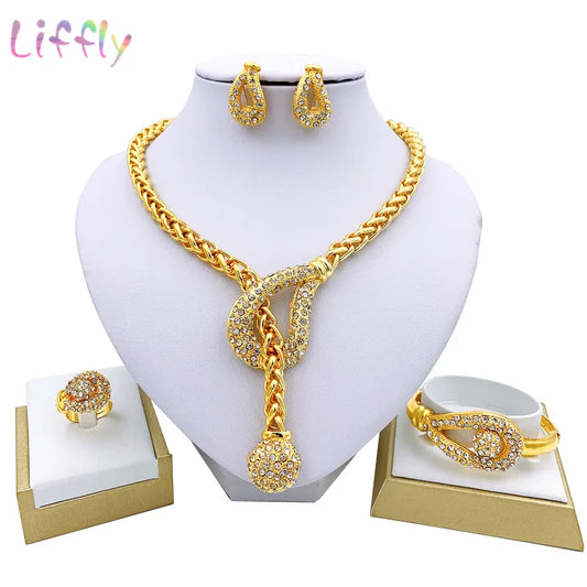 Dubai Luxury Ceremony Gold Jewelry Set