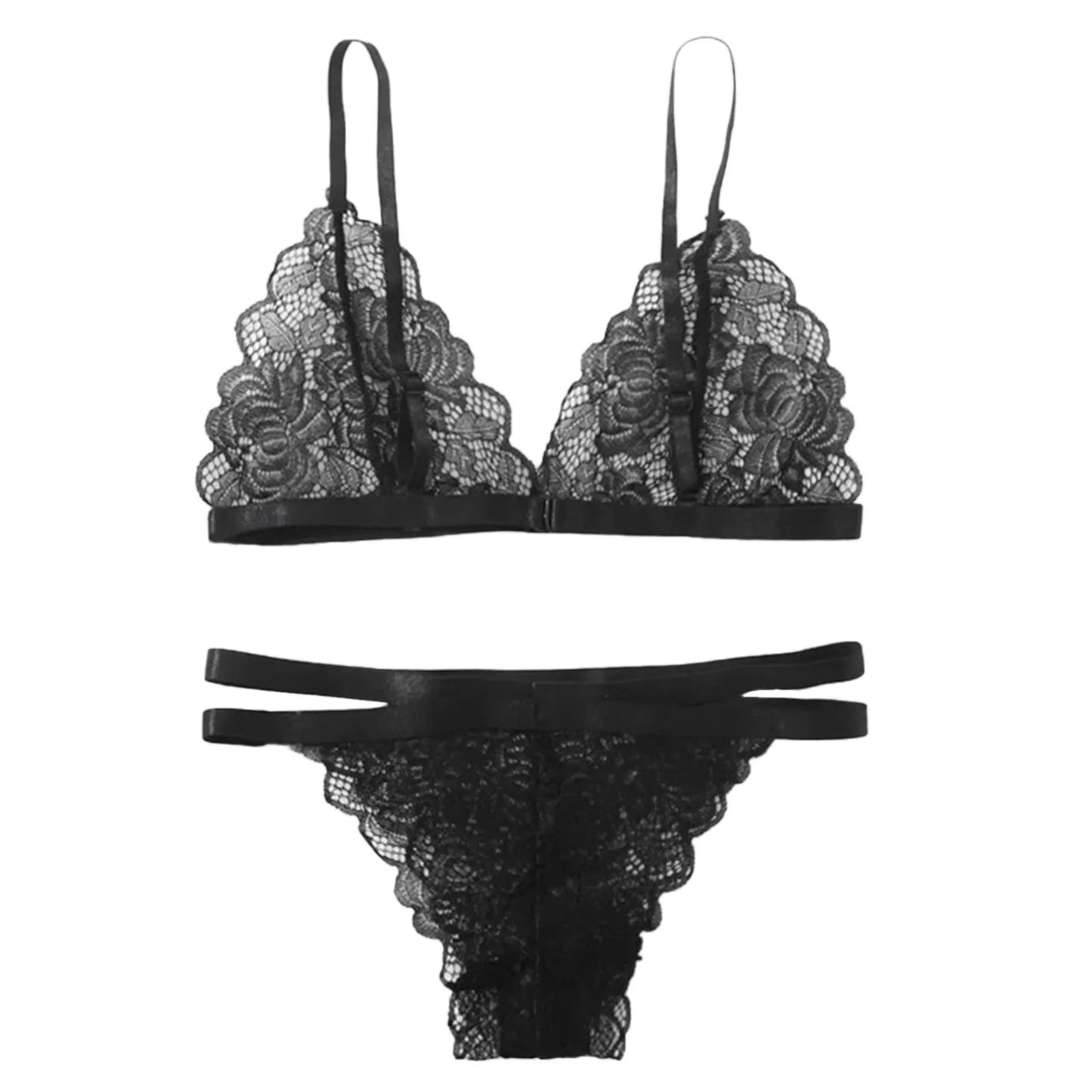 2 Piece Sexy Ruffle Lace Lingerie Set