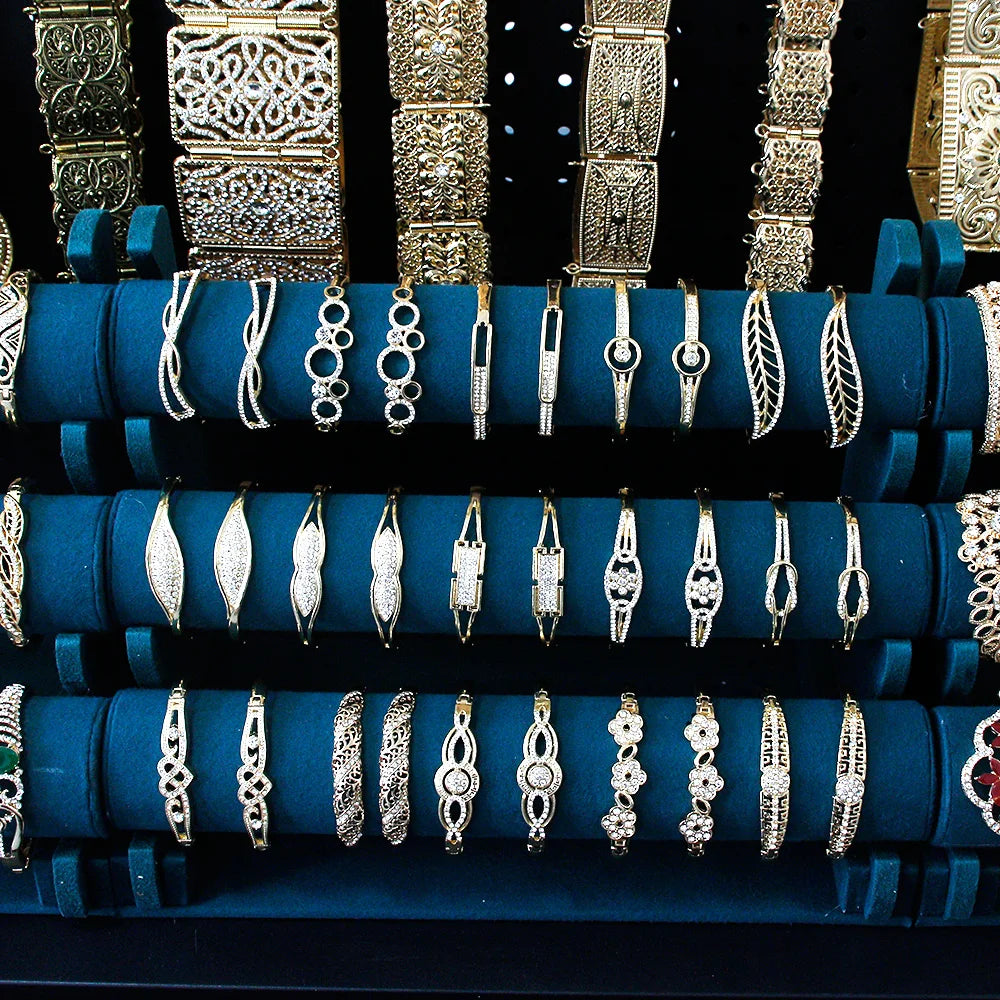 Ensemble marocain de bracelets chic en cristal