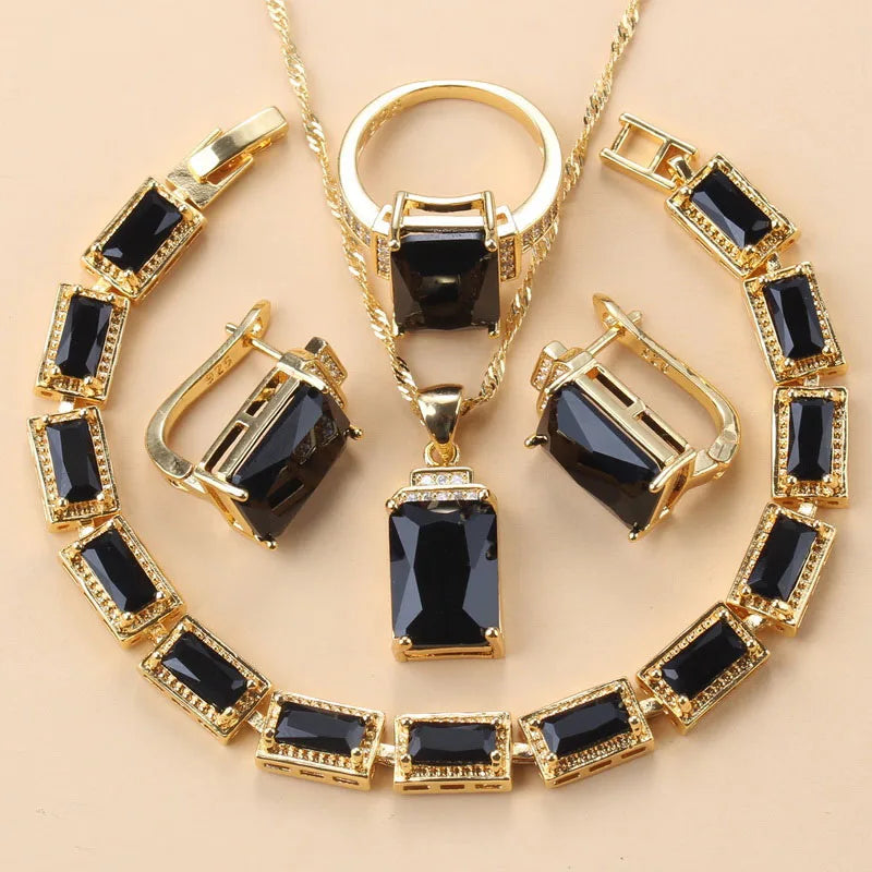 Saudi Gold Color Jewelry Set