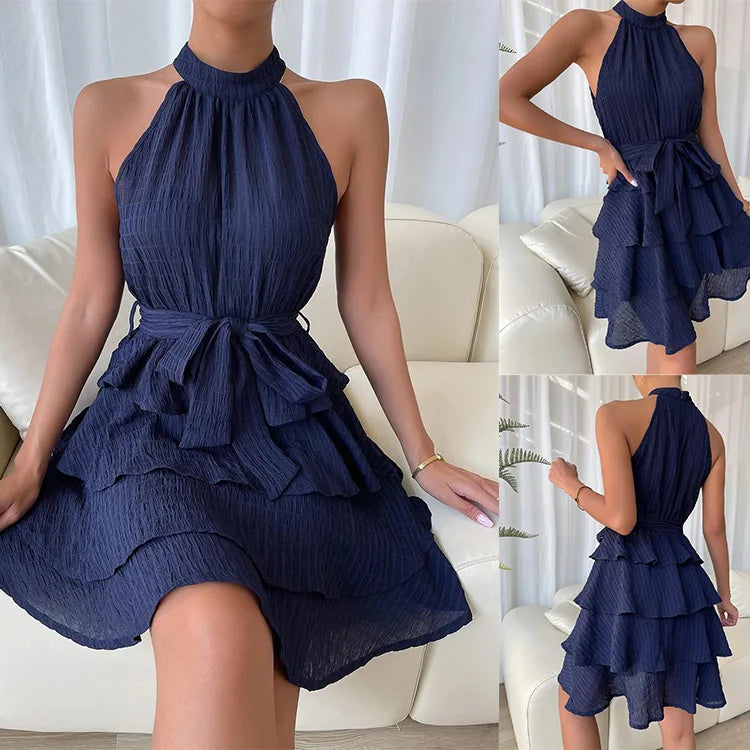 Chic summer dress for women with ruffle design