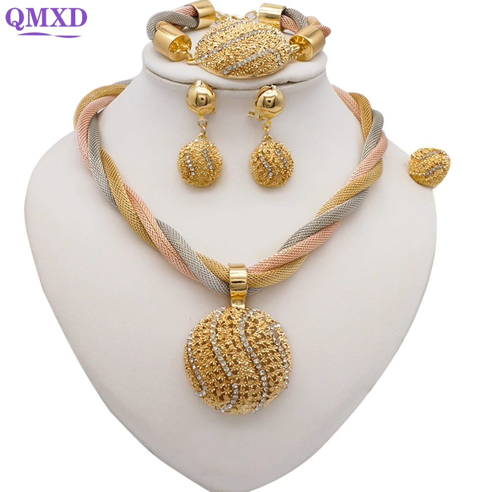 Luxury Jewelry Set - Gold Color for Wedding and Special Occasions