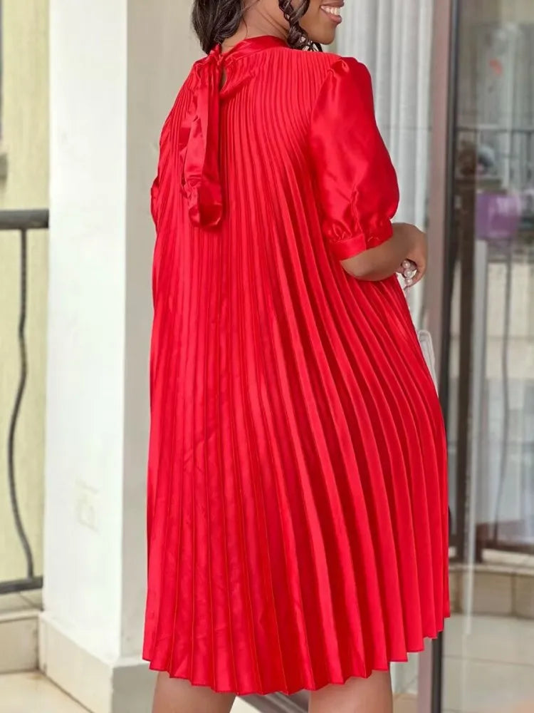 African Pleated Dress for Women - Elegant and Casual!