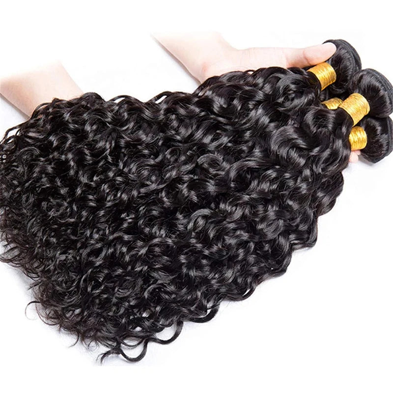 Water Wave Curly Hair Bundles 100% Human Hair